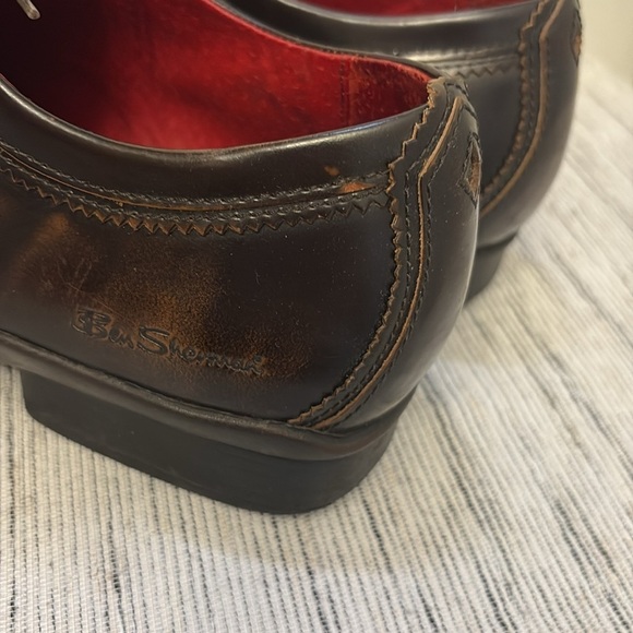 Ben Sherman Brown Leather Oxford Shoes size 10 - Picture 5 of 9